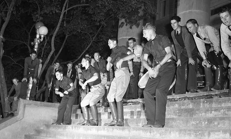 Yell Practice at the YMCA building circa 1940