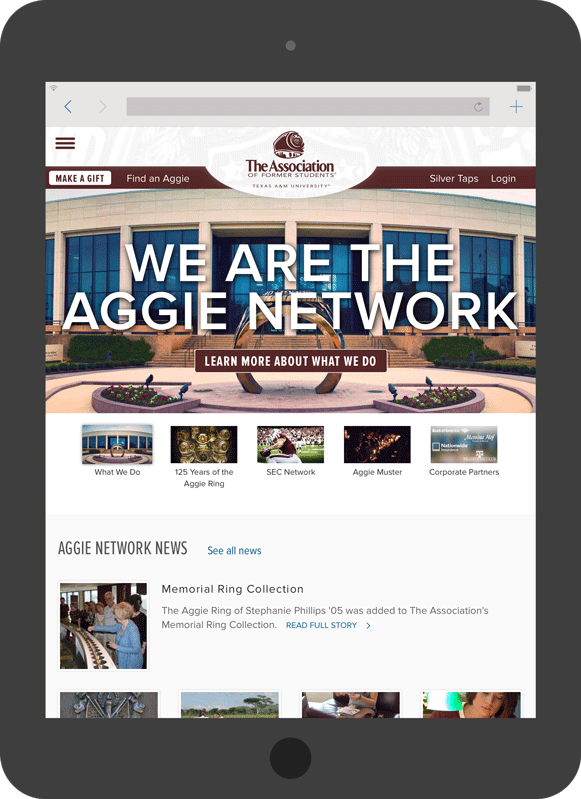 AggieNetwork.com on iPad