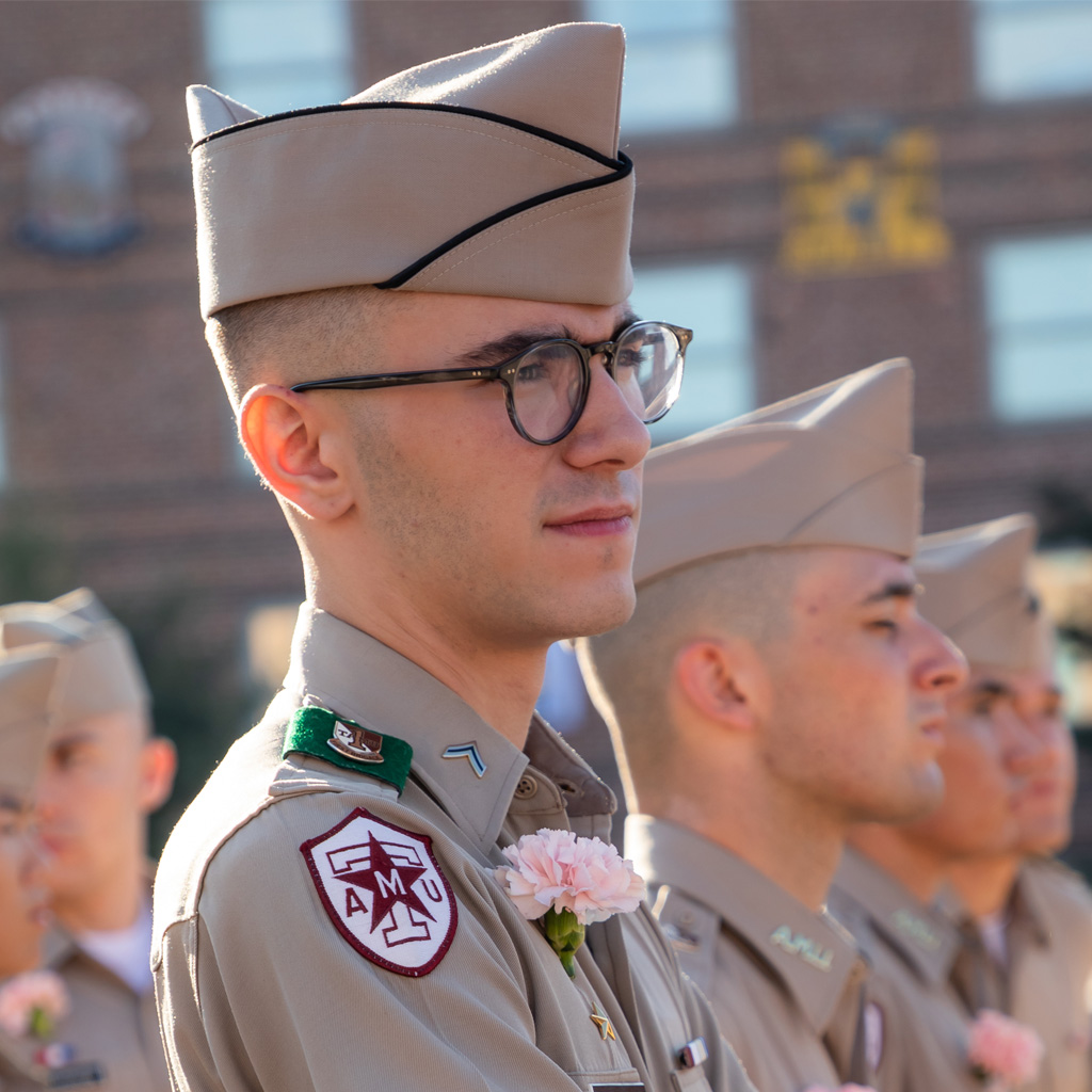 Photo of Cadet wearing a bider