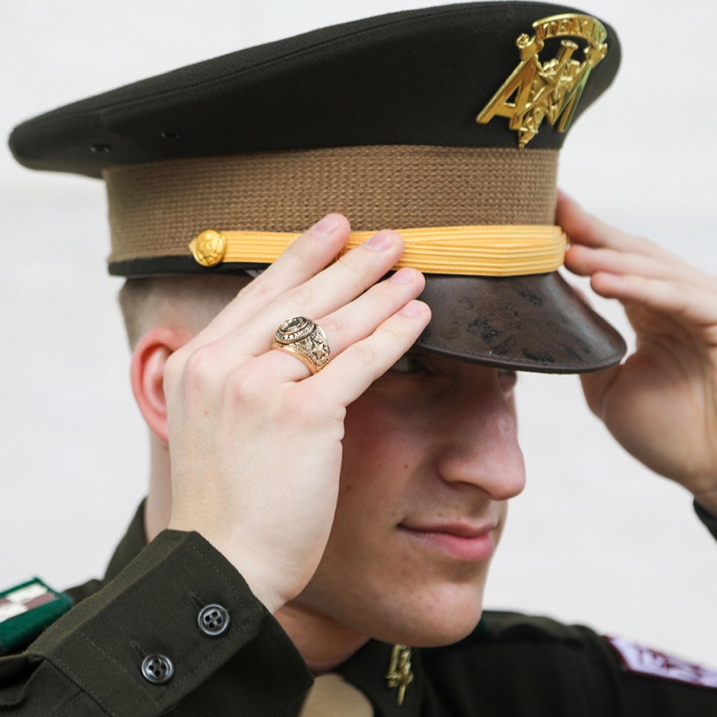 Photo of Cadet wearing a service cap