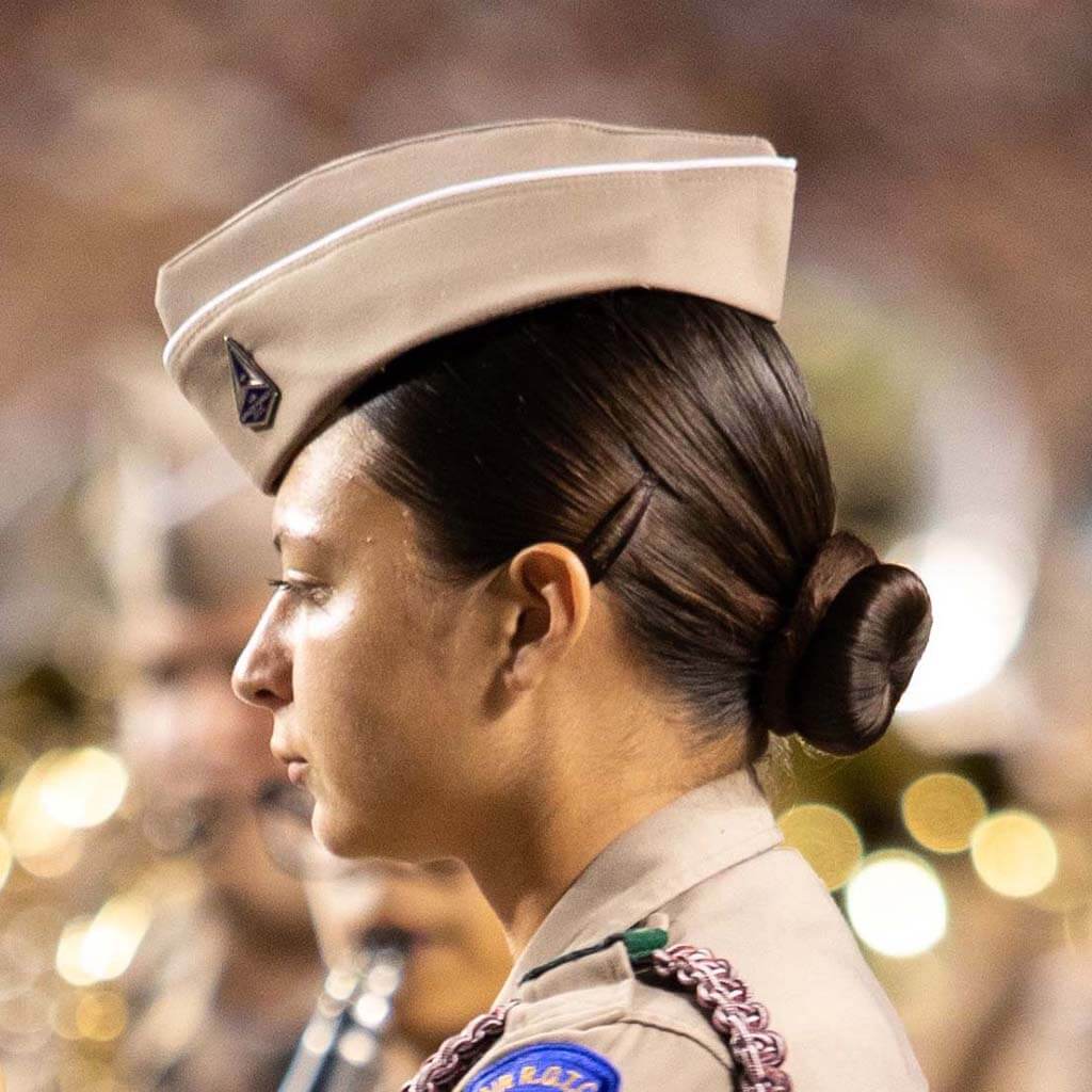 Photo of Cadet wearing a bider