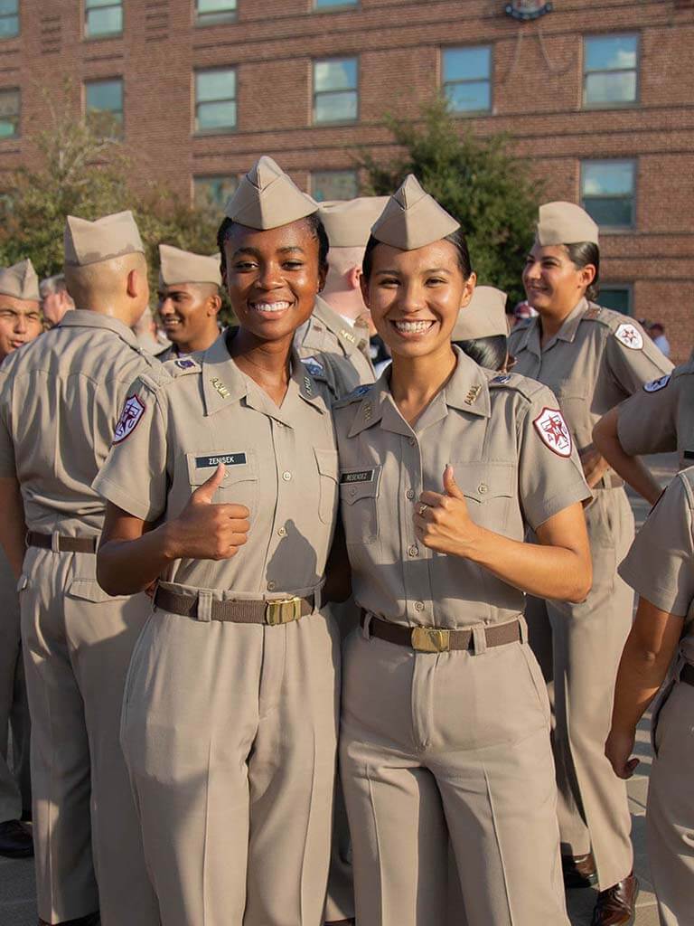 Photo identifying Freshman uniform