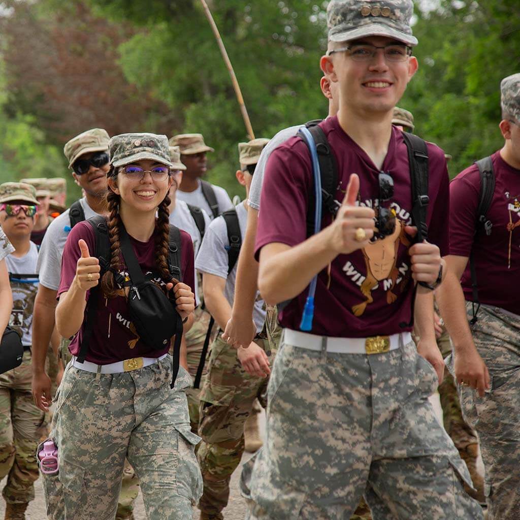 Photo of group of cadets wearing Cs & Ts Uniforms
